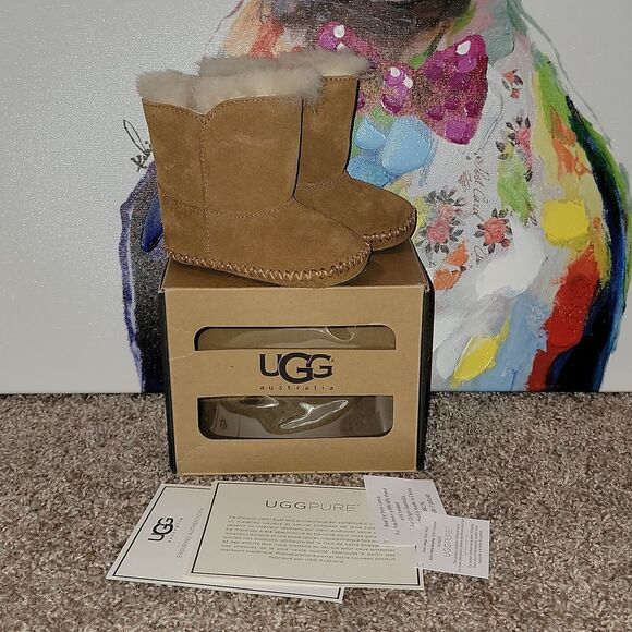 Ugg Australia Caden Infant Chestnut Snow Boots Size 2/3 6-12 months - Picture 1 of 13